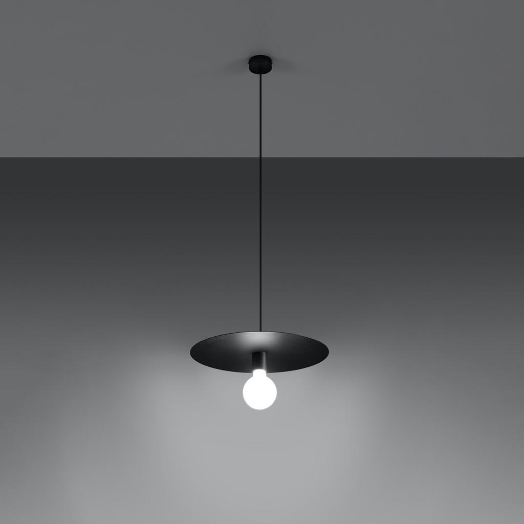 Lampa Wisząca Flavio 1 E27 Czarny Sollux Sl.0853