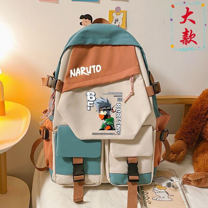 Anime-Themed Lightweight Backpack Teens Students 20-35L Capacity Fits 15-inch Laptop Nylon With Character Print Unisex