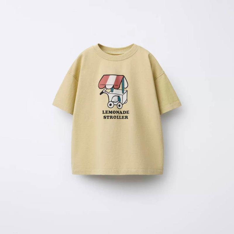 Sweet Life Ice Cream "Cartoon Printed Summer Round Neck Short Sleeve Comfortable T-shirt Top