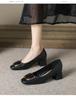 Women's Chunky Heel Low-Cut Work Shoes for Autumn