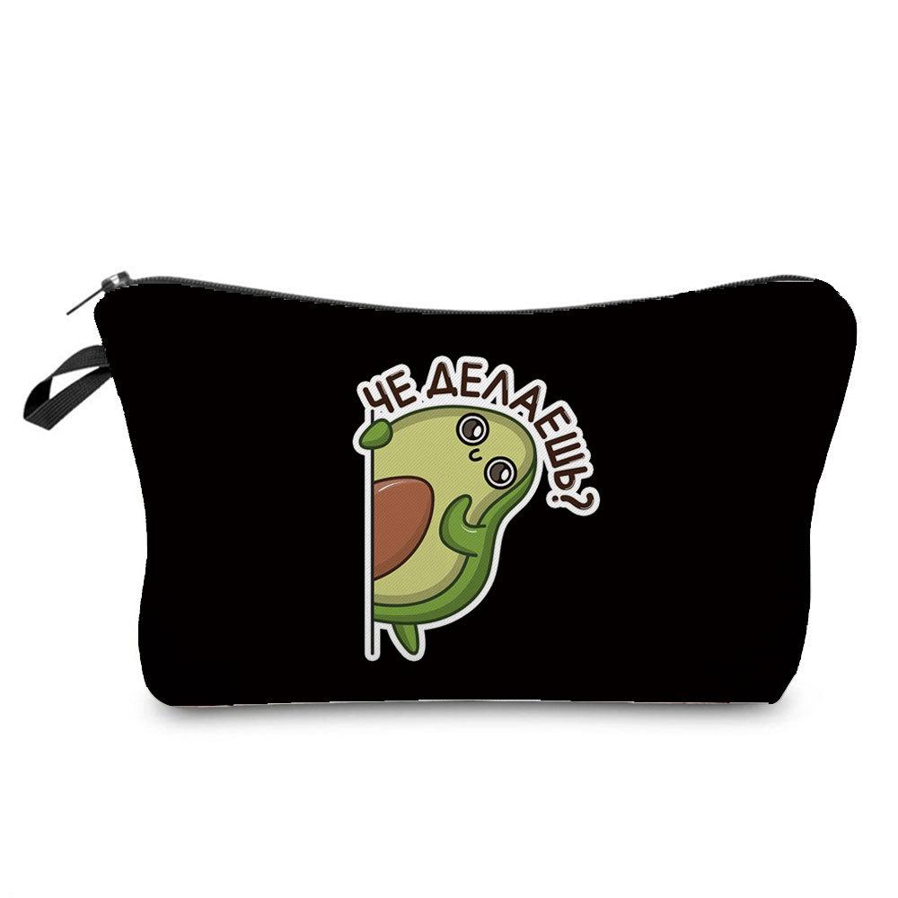 Women Avocado Print Cosmetic Bag Toiletries Organize Travel Storage Case 6700