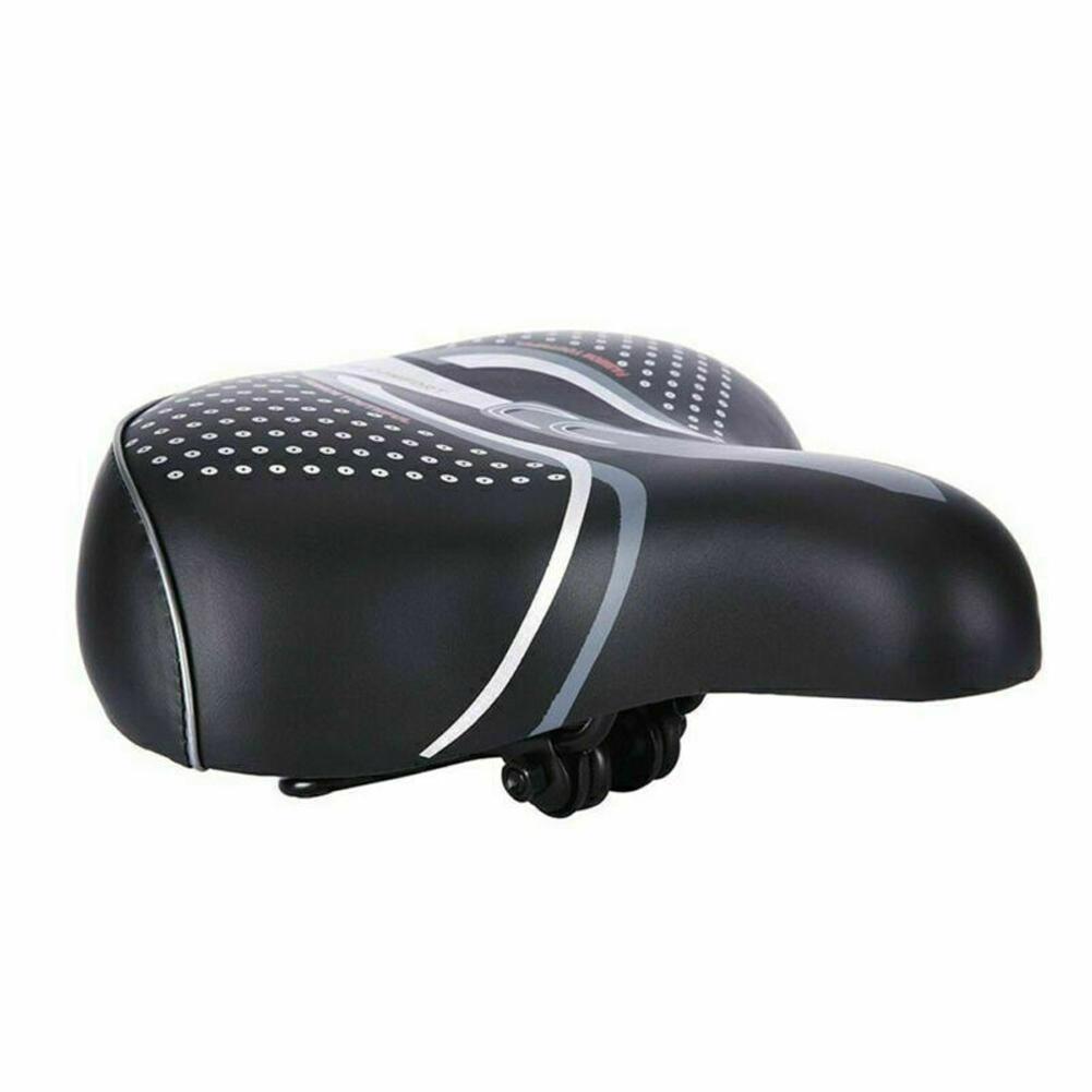 Extra Wide Bike Seat Saddles Comfort Electric Bike Suspension Shock Absorbing Soft Cycling Saddle Road Bike Painless Seat Cover