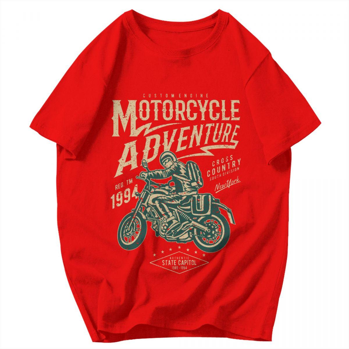 Men T Shirt Motorcycle Adventure Vintage Motor Gifts Y2K Graphic Customized Unisex Clothing T Shirts S