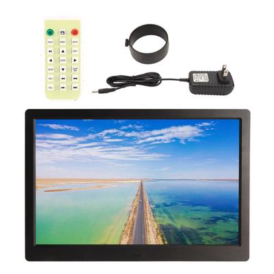 14,1 Zoll Digitaler Bilderrahmen Smart 1280X800 Elektronisches Fotoalbum mit IR-Fernbedienung Schwarz