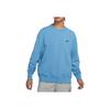 Nike Sportswear Logo Pullover Crewneck Sweatshirt Men Tops Blue DA0022-469