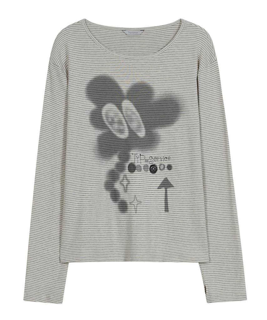 Taibseobiseu Buttoned Airbrush Top [Ivory]