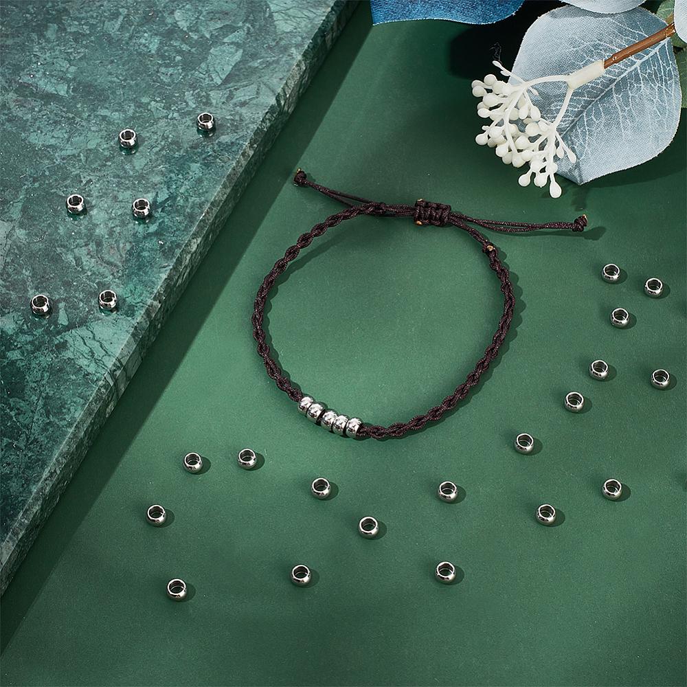 304 Stainless Steel Beads, Rondelle, Stainless Steel Color, 5x3mm, Hole: 3mm, 200pcs/box