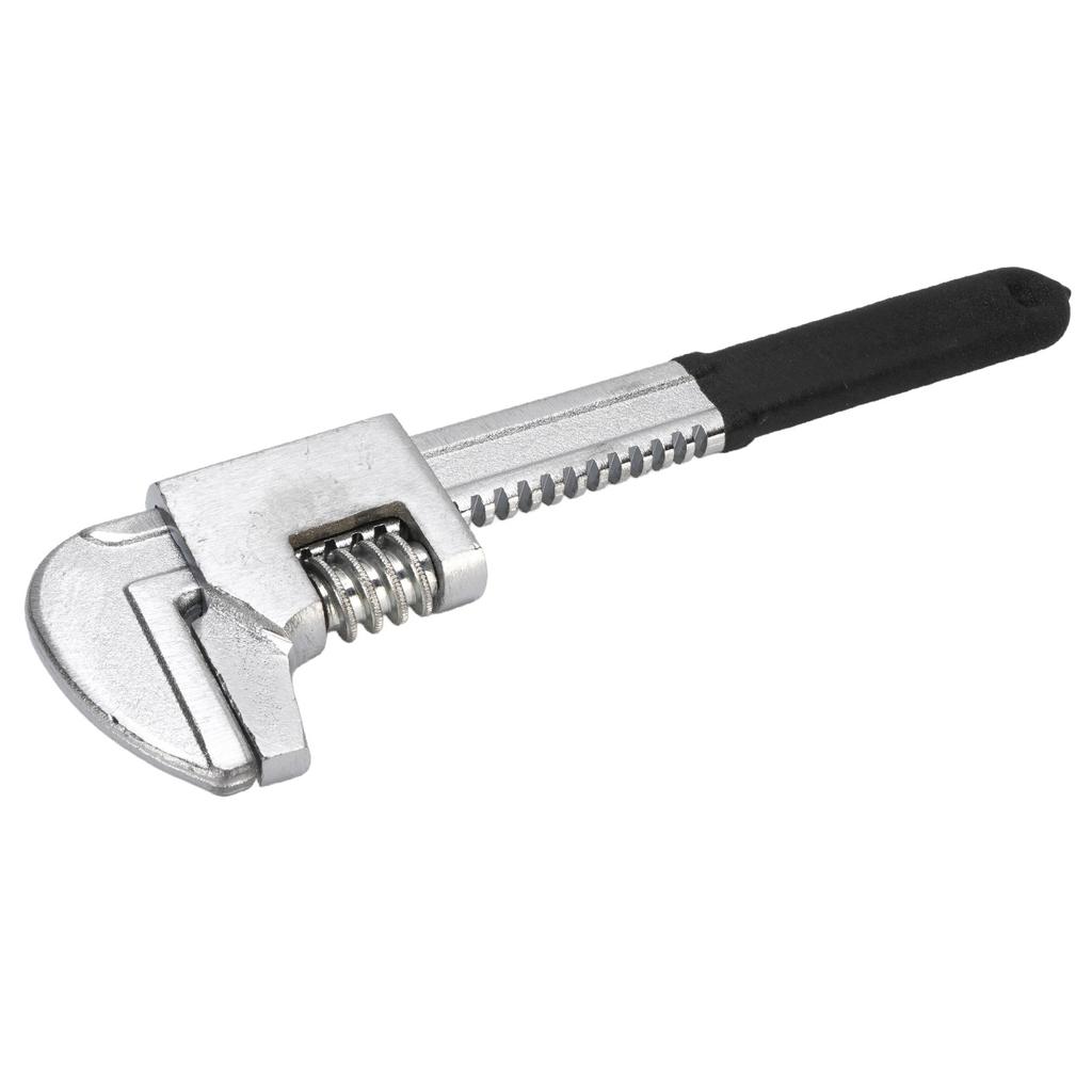 Automotive Wrench 9in Adjustable Wide Jaw Opening 2.64in F Shaped for Automobiles Construction Machine Maintenance Black