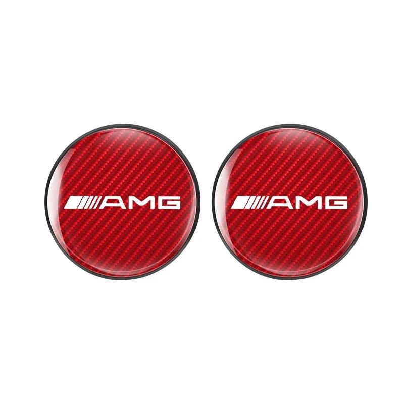 C200 E200 New 2025 For Mercedes Benz Carbon Fiber Car Water Cup Coaster Pad Non-slip Car Cup Bottle Mat For MERCEDES BENZ W211 W