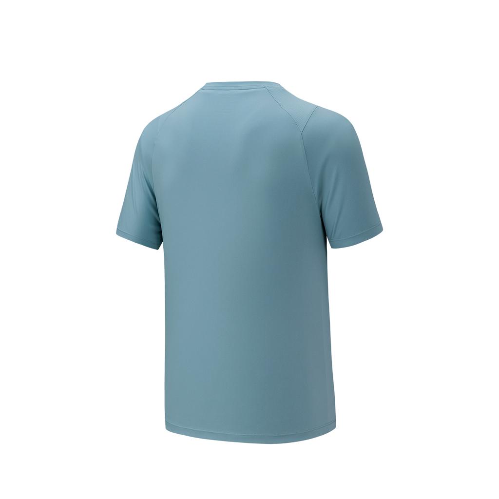 Anta Plain Round Neck Short Sleeve Sports T-Shirt Men tops Cloud-Blue 952627103-9