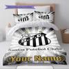 Name Custom Santos FC Pattern Bedding Set Quilt Cover Pillowcase Home Decor Gift (1 * duvet cover + 2 * pillowcase, without core)