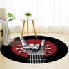 S Guitar Round Rug Nonslip Area Rug Office Chair Mat Carpet For Living Room Bedroom Home Decor