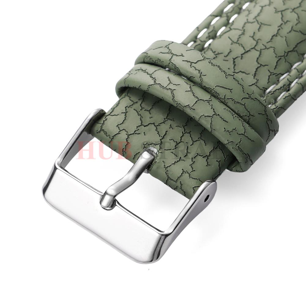 18/20/22mm Leather Strap Crack Pattern Soft Retro Watch Band for Omega Universal Waterproof Sport Wristbelt Bracelet Accessories