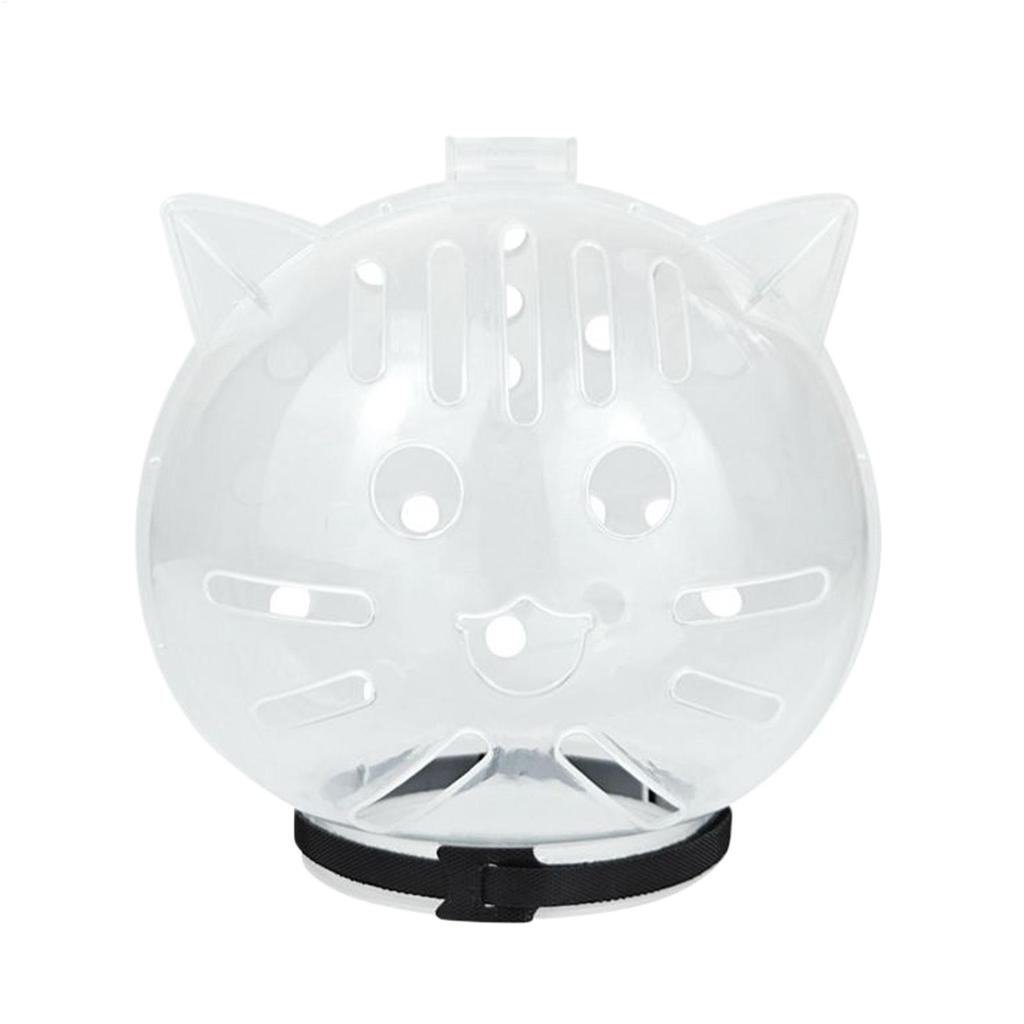 Transparent Breathable Cat Bubble Muzzle & Face Cover for Bathing Nail Trimming Shedding Bite Prevention Behavior Training