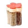 Contenitori per Spezie da Viaggio 5 in 1 Ermetici Contenitori per Condimenti da Viaggio Scatola Portatile per Condimenti da Campeggio per Barbecue Picnic