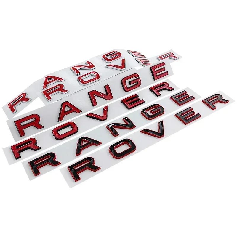 New 3d ABS Logo Range Rover Letters Car Front Hood Badge Trunk Sticker For Range Rover L322 L320 Dicsovery Sport Velar Evoque