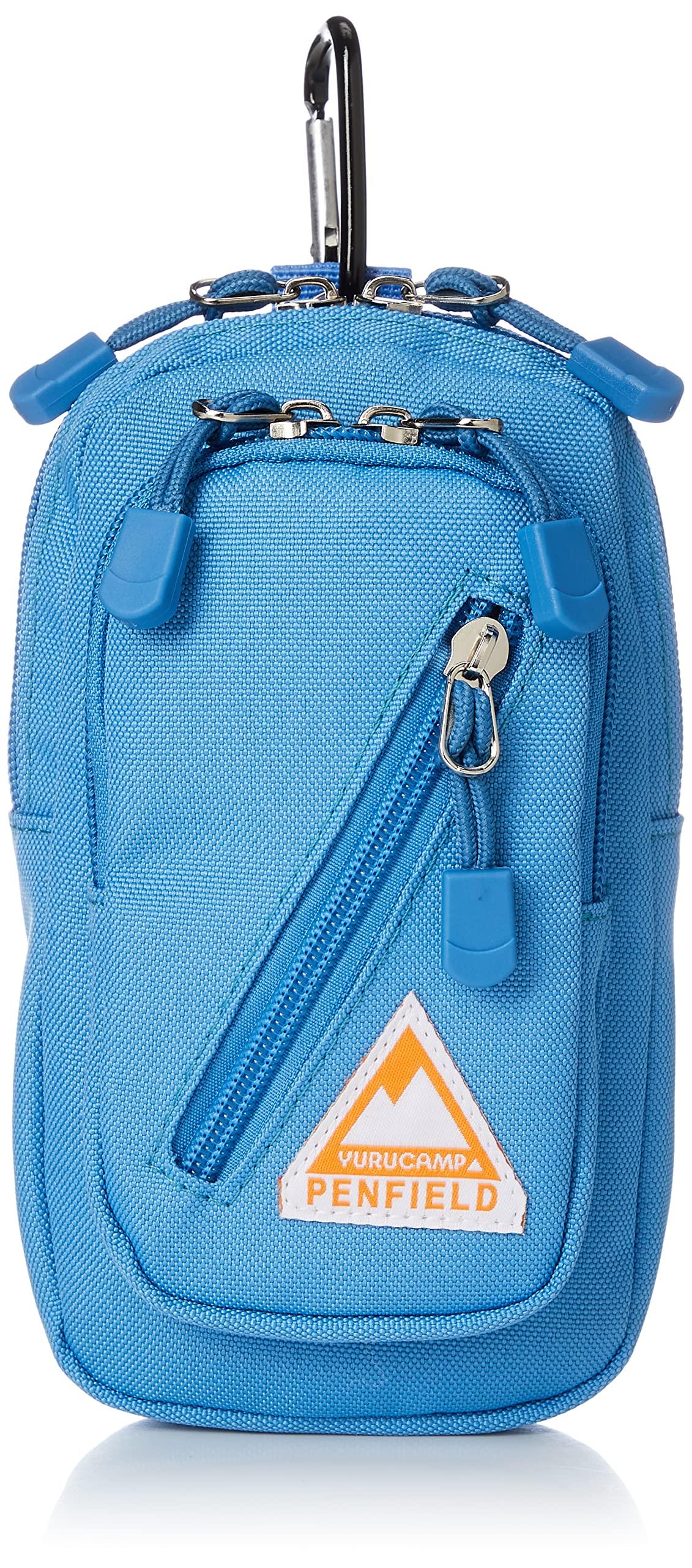

Косметичка Penfield Yurucamp Collaboration с отделением для смартфона и синим карабином, синий