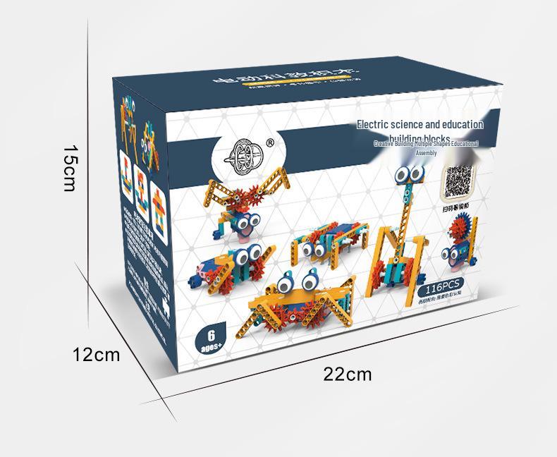 Large Particle Electric Gear Building Blocks - Educational Construction Toys for Children's Cognitive Development Age 3+