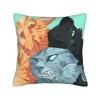 Pillow Case W-Warrior Cats Comfy  Pillow Cover For Living Room Bed Chair Retro Trendy Pillowcases