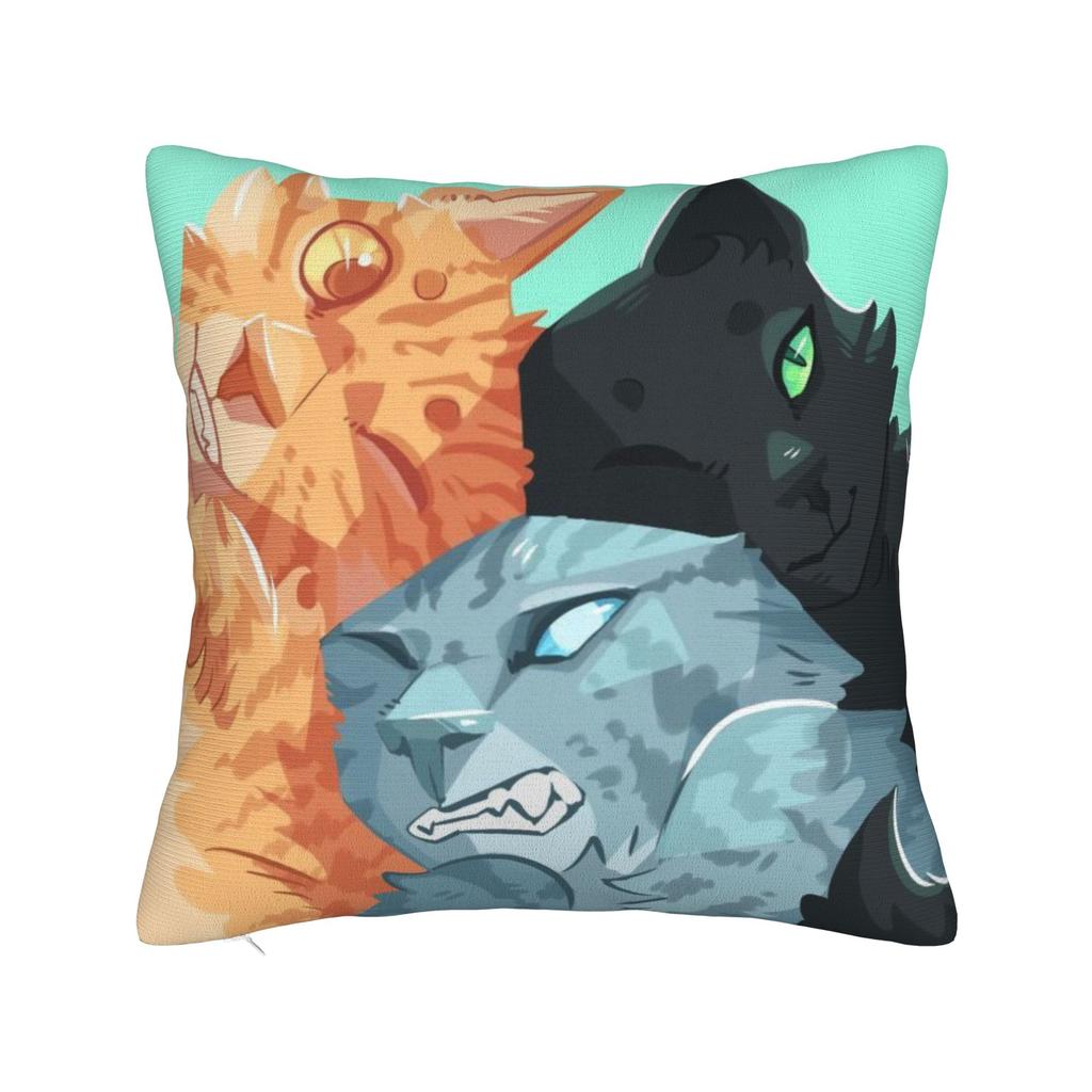 Pillow Case W-Warrior Cats Comfy Pillow Cover For Living Room Bed Chair Retro Trendy Pillowcases
