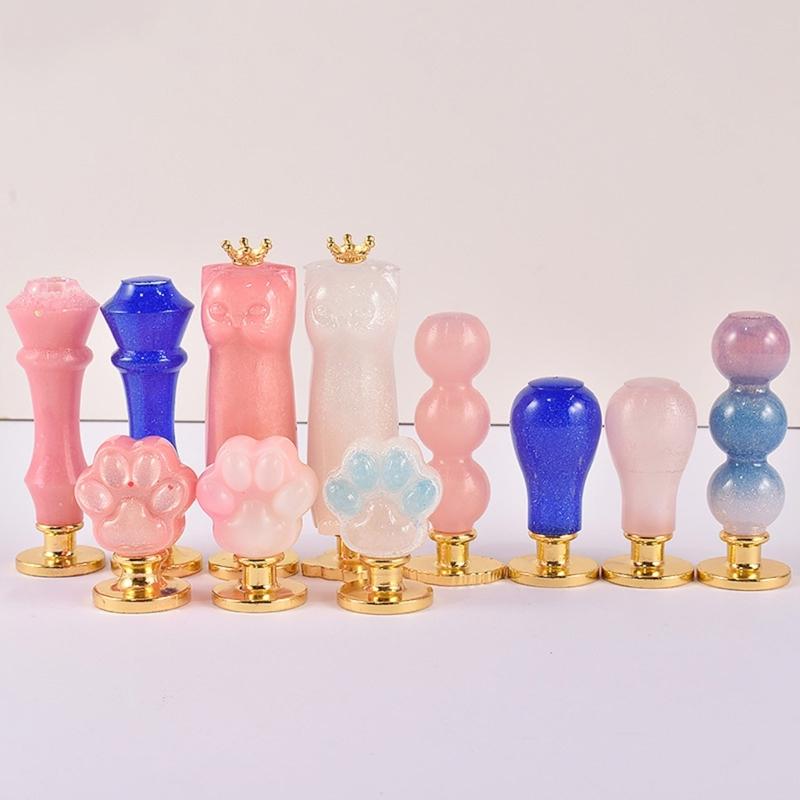 Stamp Handle Resin Mold Sealing Handle Mold Wedding Invitations Wax Seal Stamp Handle Mold for DIY Crafts Crystal