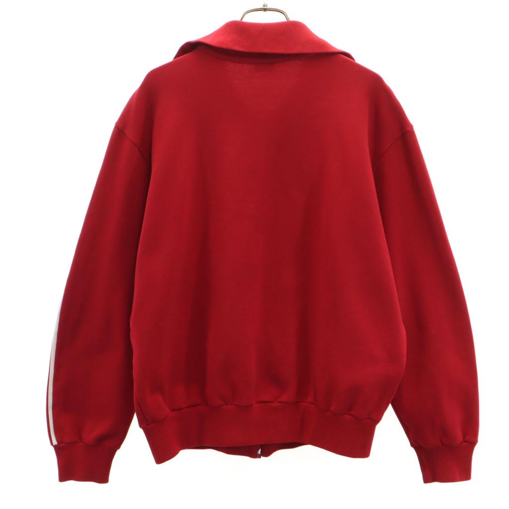 Adidas 70-talls Vest-Tyskland Merke Descente Vintage Treningsjakke 5 Rød Jersey Herre Brukt