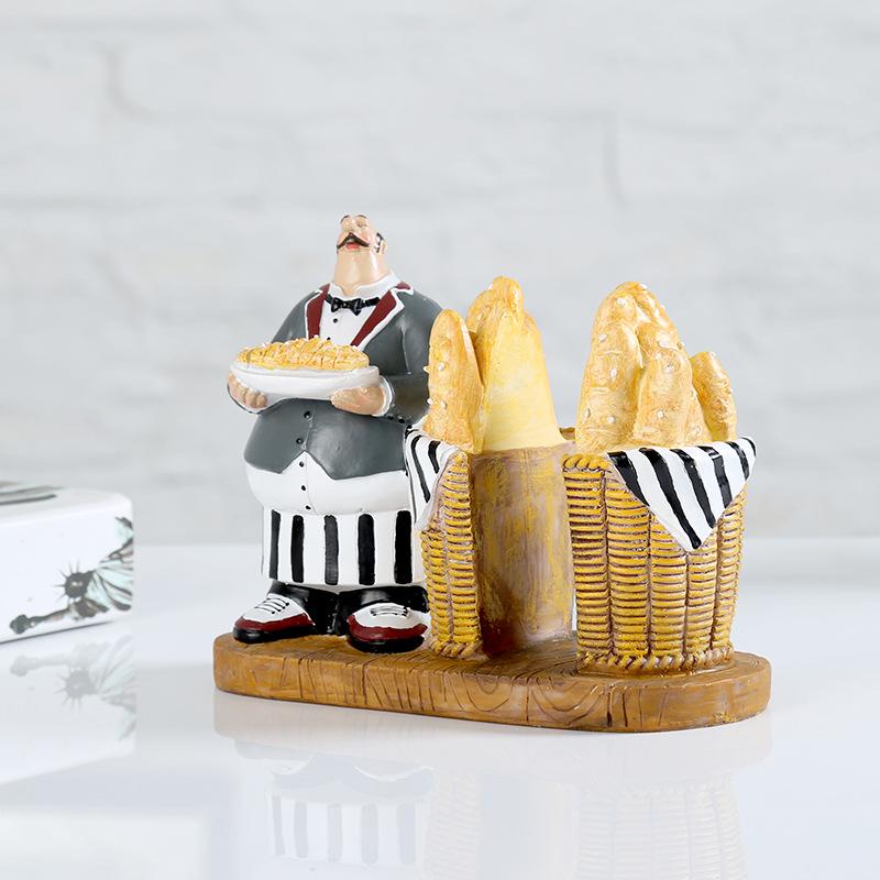 

European Style Coffee Shop & Restaurant Table Ornament - Creative Paper Towel Holder 19x9x15 cm