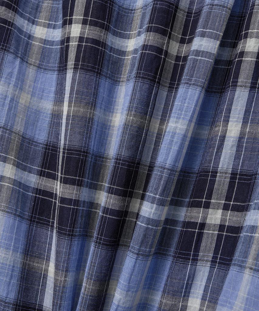 INTEMPOMOOD Retro Light Check Shirt_Blue