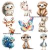 50 Cute Watercolor Cartoon Animal Stickers for Notebooks, Phone Cases, and Journals