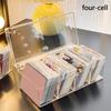 Kpop Pocard Storage Box Transparent Po Card Organizer Compartment Flip Box Card Case Protector Container