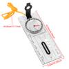 Compass Map Scale Ruler Folding Survival Waterproof Multifunctional for Outdoor Hiking Camping Survival Guiding Tool