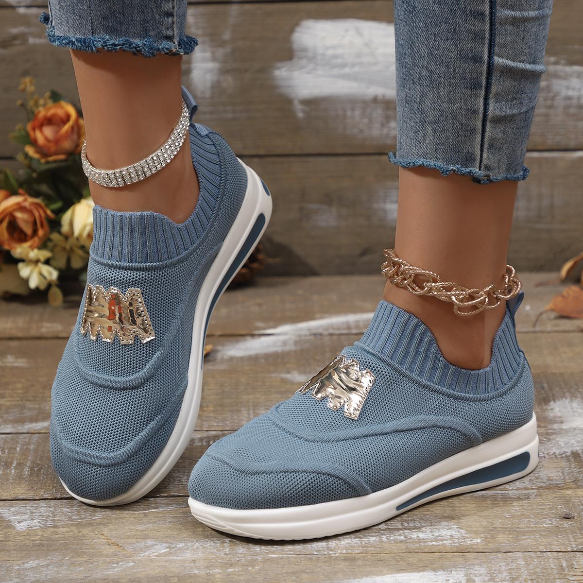 

Модные женские кроссовки Новая мода Повседневные слипоны Дизайнерская обувь Женские удобные лоферы на плоской подошве Уличные противоскользящие теннисные кроссовки Женские 35 синий