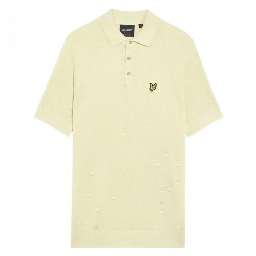 Lyle & Scott Mens Linen Blend Knitted Polo Shirt