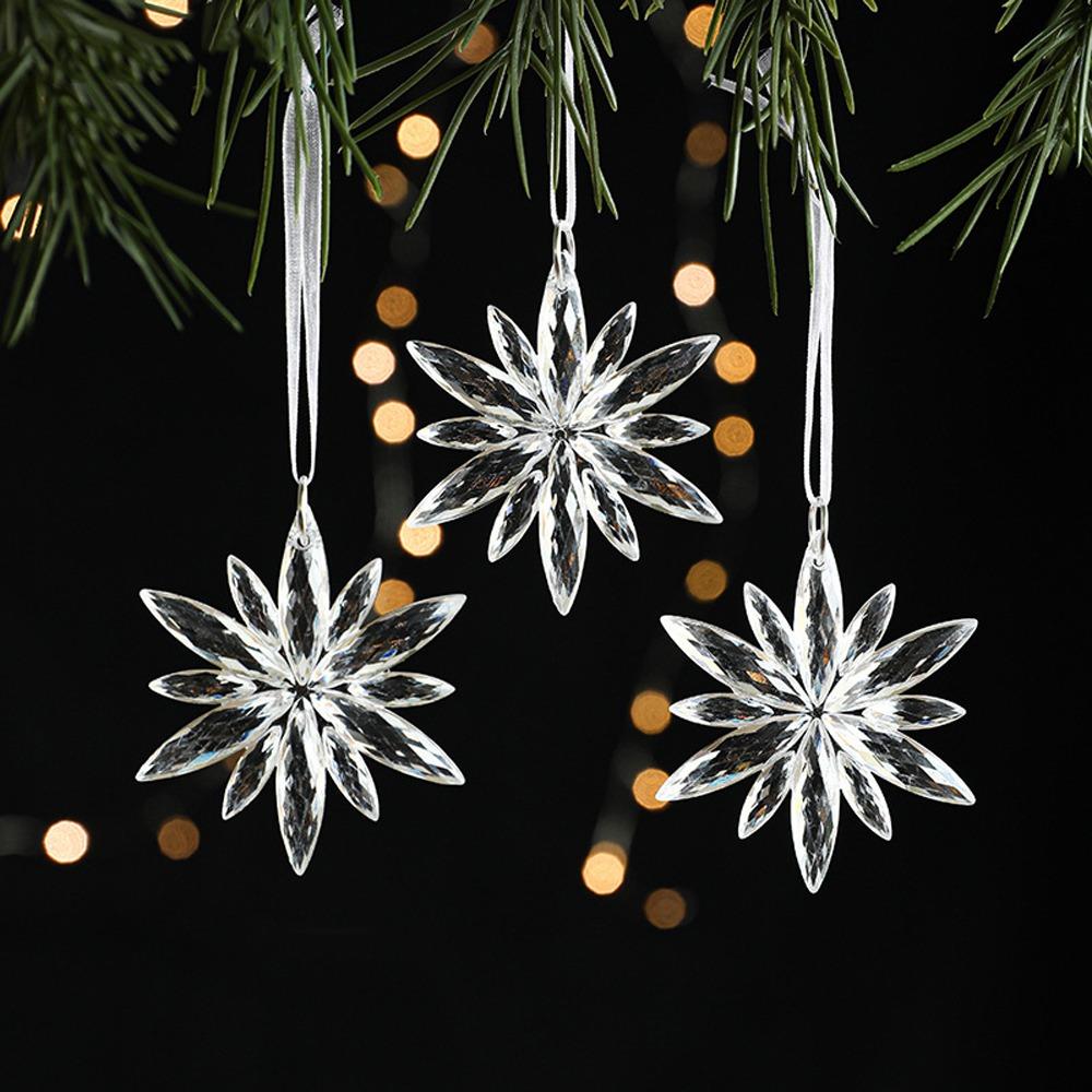 DIY Transparent Icicle Ornaments Acrylic Xmas Tree Ornaments  Merry Christmas Decor