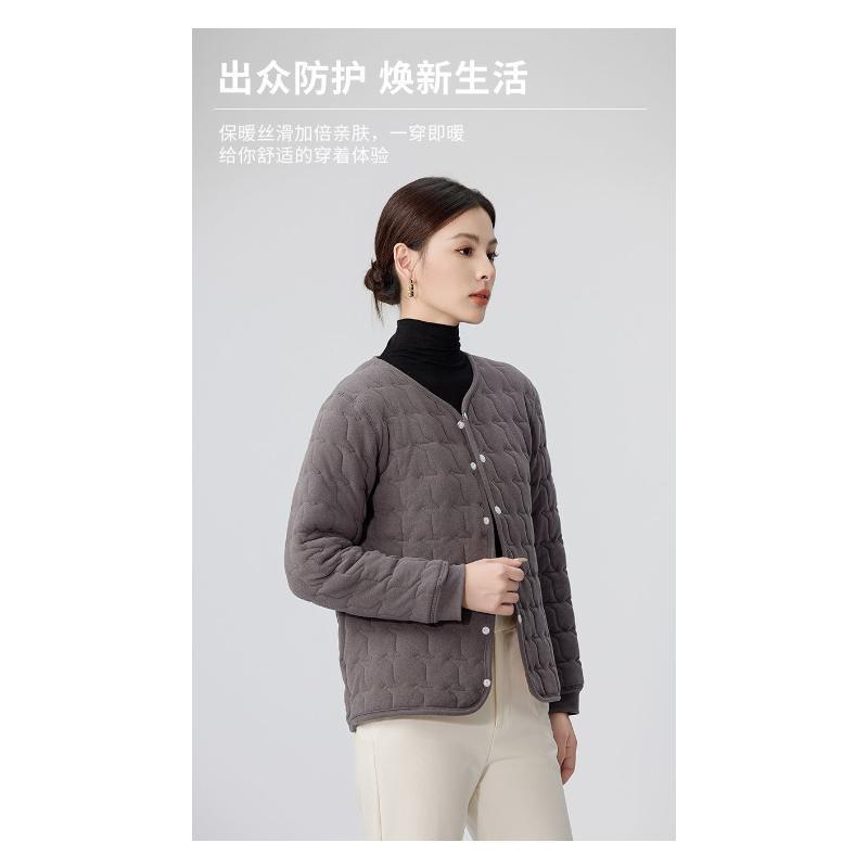 

New German Velvet Coat for Women Short Thin and Warm Small Cotton Jacket for Hot Imitation Silk Inner Lid L