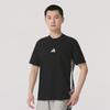 Adidas Essential Striped Comfortable Breathable Skin-Friendly Soft Short Sleeve T-Shirt Men Tops Black JD1906
