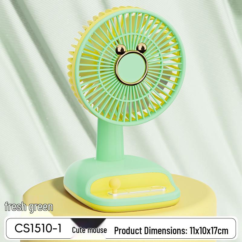 Mini Cartoon USB Desk Fan - Colorful Summer Office & Student Gift