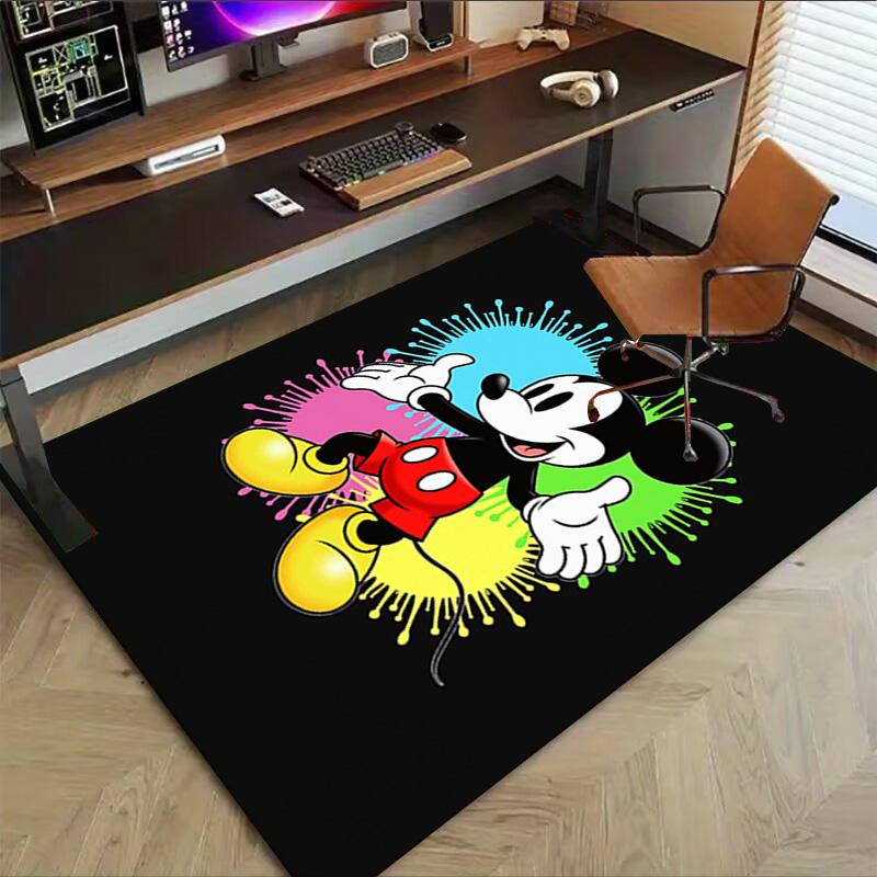 Mickey Mouse Celebration Carpet For Playroom Bedroom Living Room Sofa Home Decorkids Game Area Rug Nonslip Floor Mat