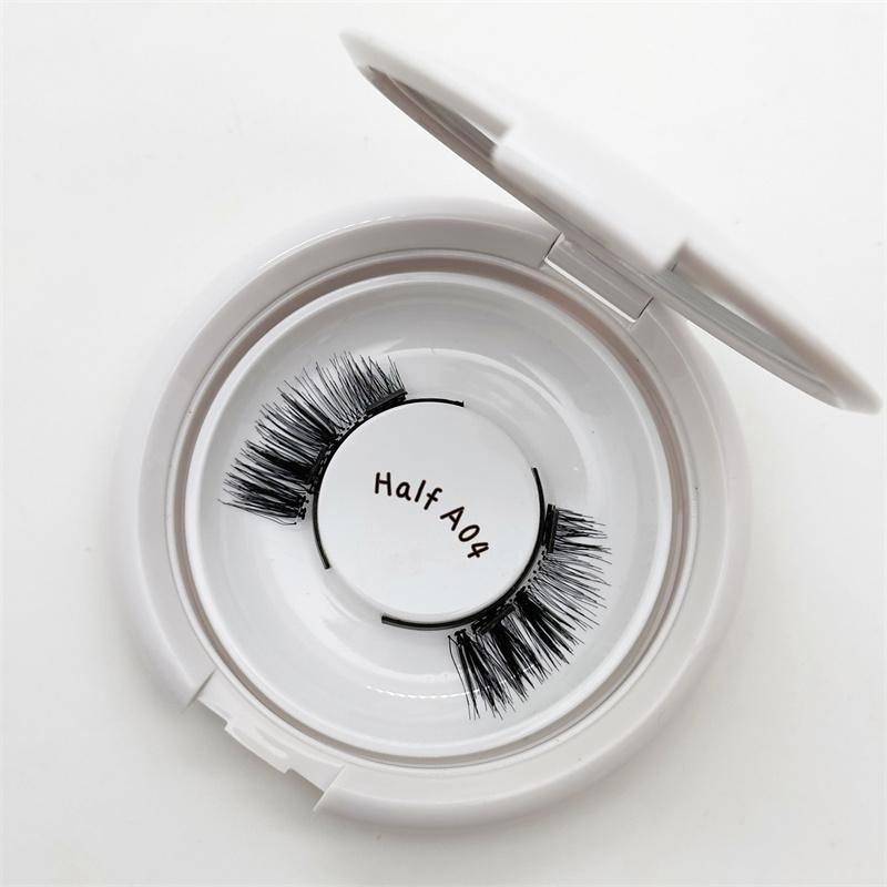 New No Glue No Eyeliner Handmade Synthetic Hair Cruelty-Free Reusable Half False Eyelashes Soft Band Quantum Magnetic