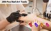 200pk Nail Polish Display Rings - Natural Practice Tips for Manicure Beginners