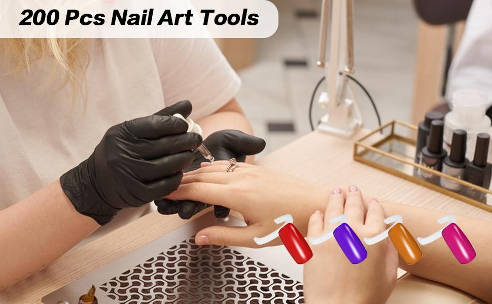 200pk Nail Polish Display Rings - Natural Practice Tips for Manicure Beginners
