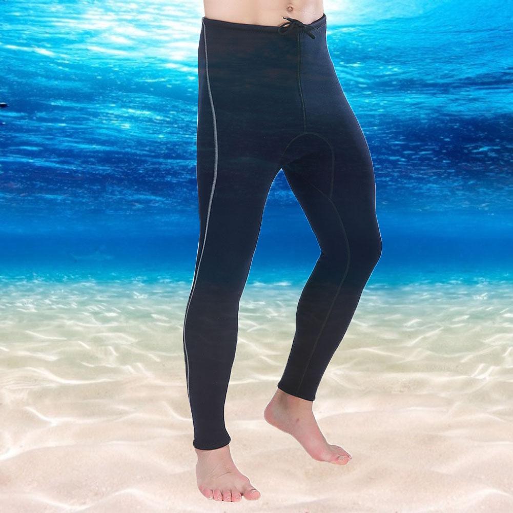 3MM Neoprene High Waist Lengthen Winter Diving Pants Snorkeling Warm Long Trousers Wetsuit(XXL)