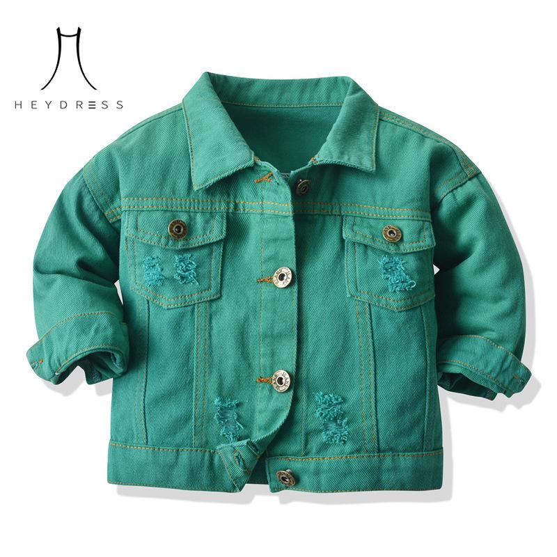 Korean-style Multi-color Tie-dye Short Denim Clothing New Children Lassel Long-sleeved Denim Jacket