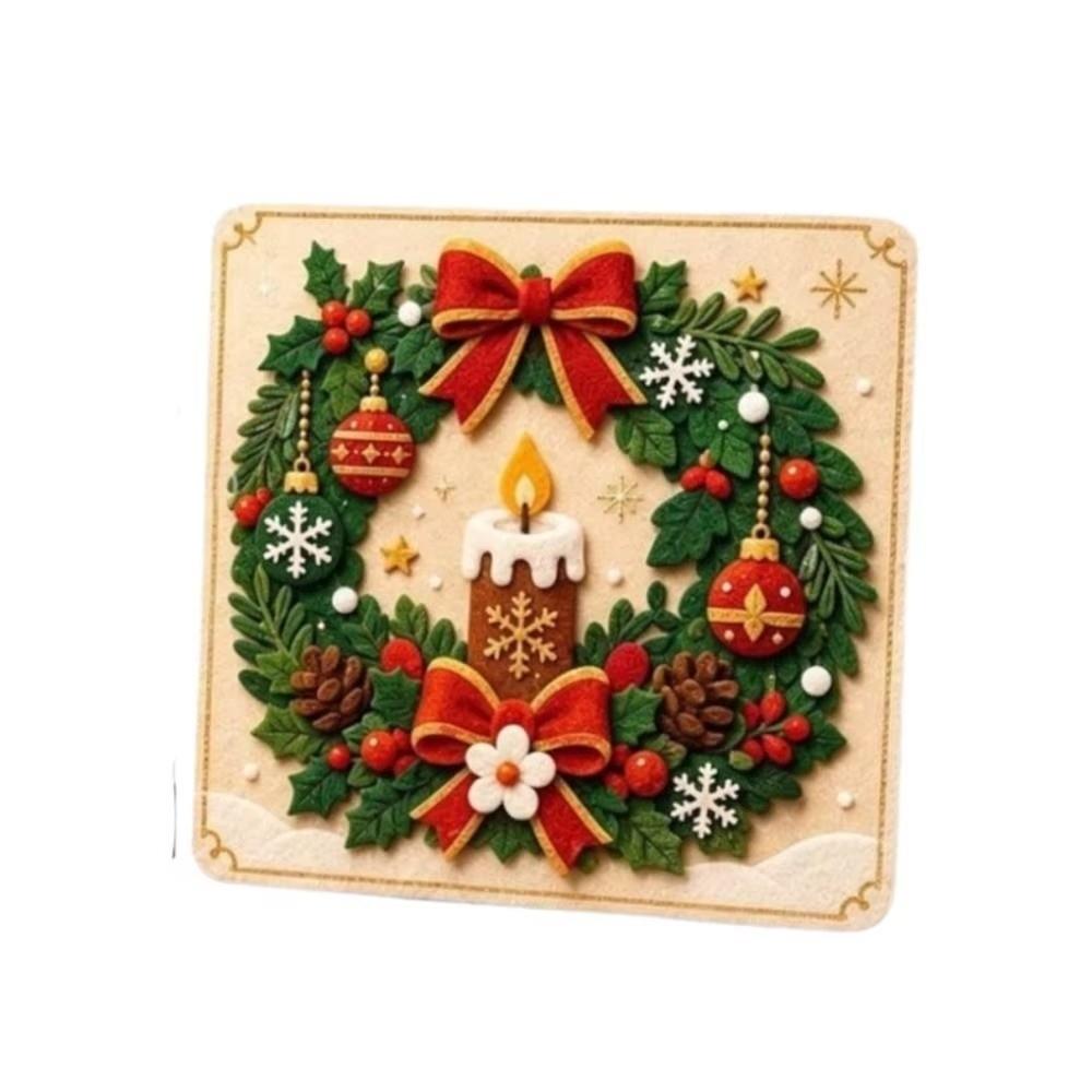 Santa Claus Christmas Wooden Card Ornaments Reindeer Christmas Decorations Party Gifts