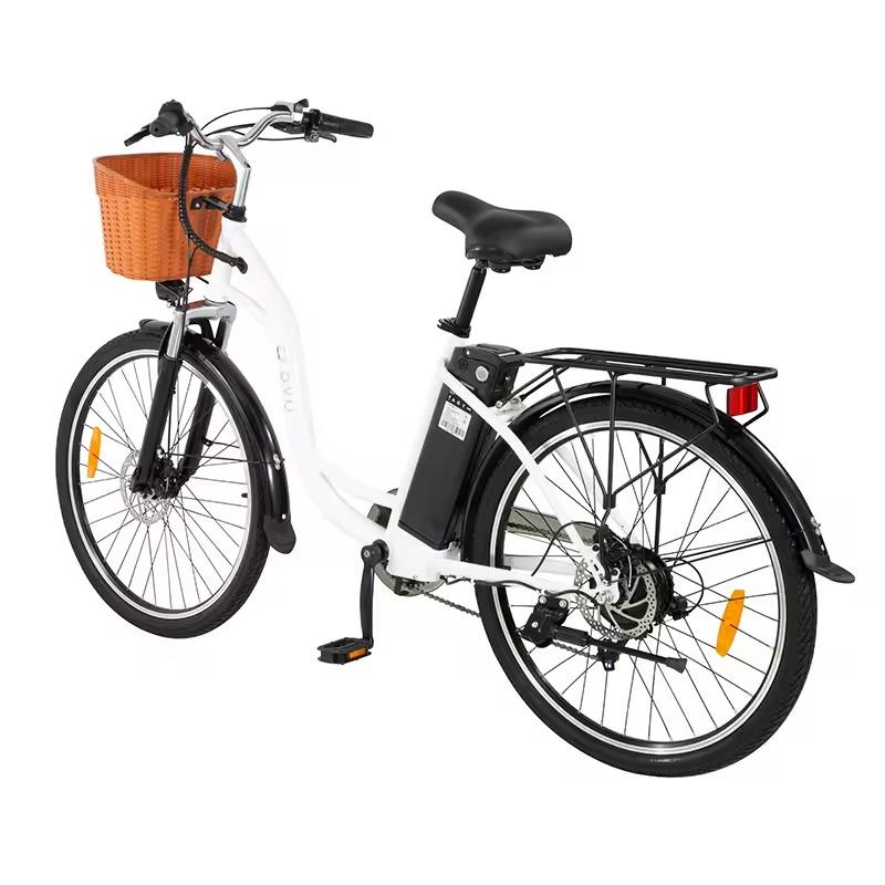 DYU C6 Electric Bike 350W Motor, 36V 12.5Ah Removable Battery, Max Range 40-70KM, 26*1.95 Inch Tires E-Bike