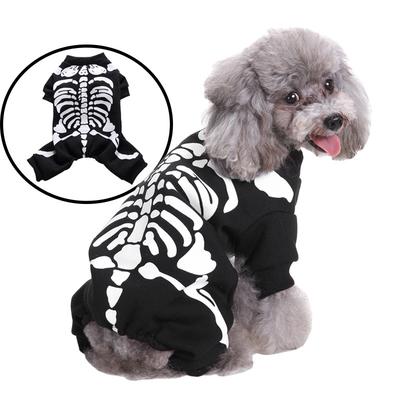 Maglione Scheletro Teschio per Animali Domestici Costumi Cosplay per Halloween Natale Completo Vestiti per Cani Gatti