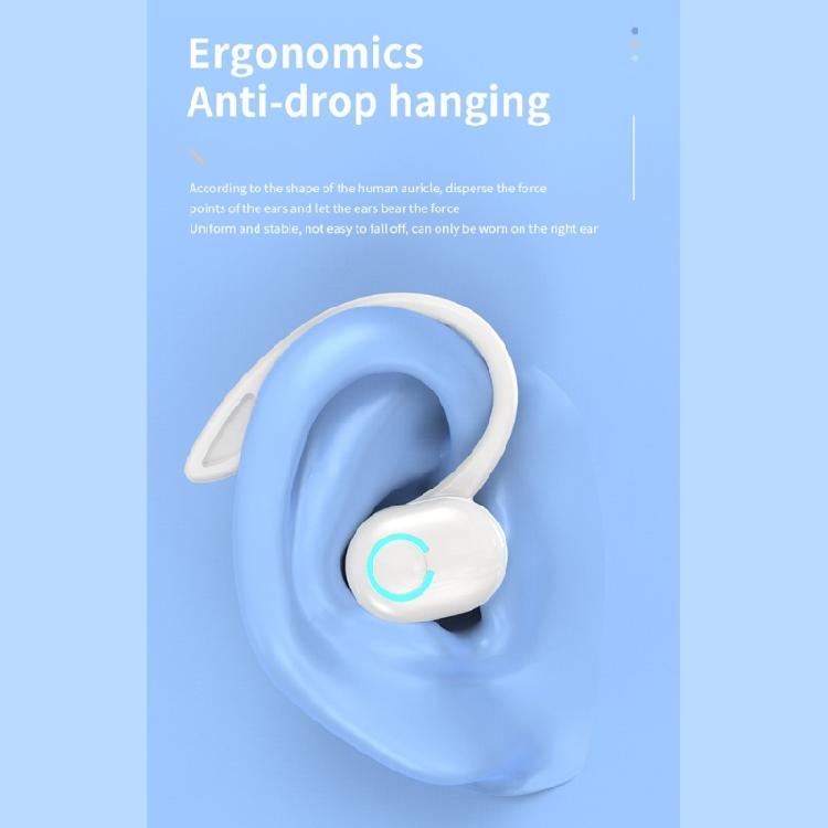 Wireless Earbuds Noise Reduction Single Over Ear Buds Wrap Around Earbuds with Earhooks Bluetooth-compatible Earpiece