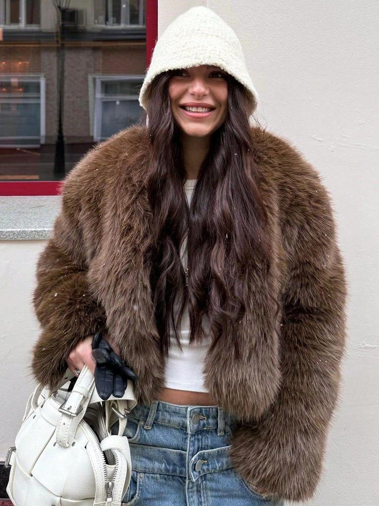 Women's Winter Lambswool Thick Cardigan Coat - New Fur Series