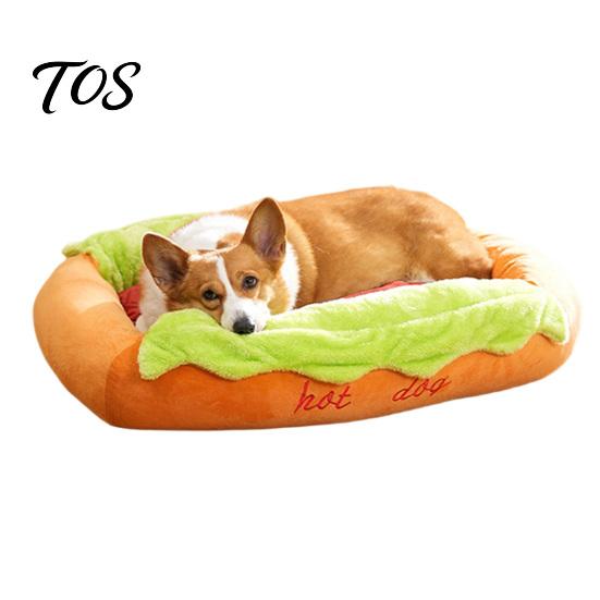 Breathable Pet Sleeping Pad Hot Dog Bed, Removable Washable Mat, Cozy Plush Nest Indoor Cat Bed Cute for Small Dogs Cats Use House Dachshunds