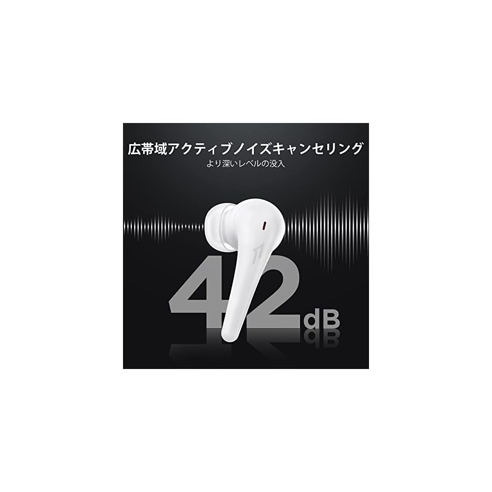 1MORE Aero Wireless Earbuds Active Noise Cancelling Bluetooth 5.2 IPX5 Waterproof White